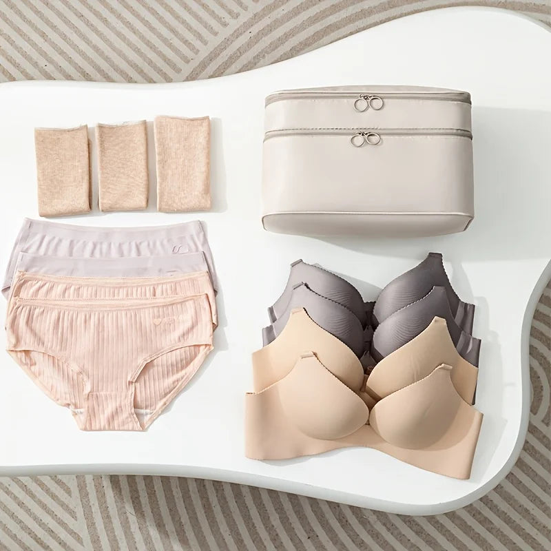 4-in-1 Travel Underwear & Bra Organizer Bag | Packing Cube Travel Packing Organizer Babs