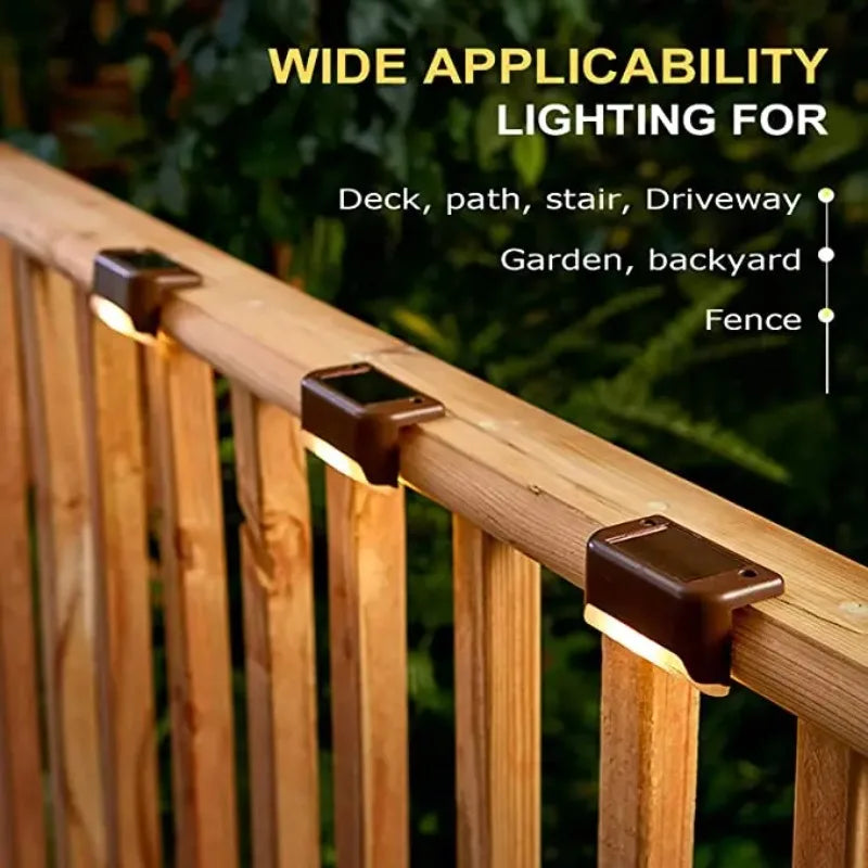 Solar Fence Lights Outdoor Waterproof LED Garden Step Lamps Solar Outdoor Light Babs