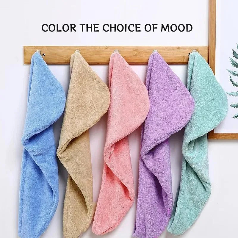 Microfiber Hair Towel Wrap – Quick Dry Turban Cap for Women Hair Drying Turban Babs
