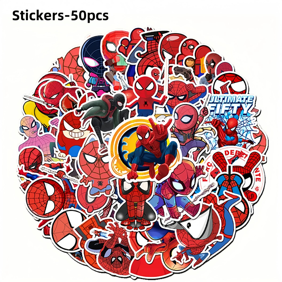 Spider-Man Birthday Party Supplies – Plates, Cups & Balloons Birthday Party Kit Babs 50pcs stickers