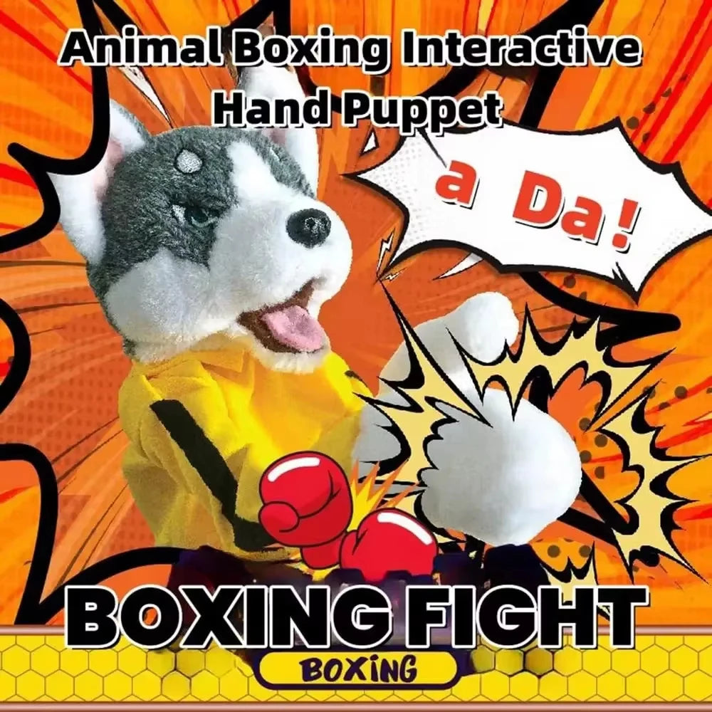 Husky Boxing Dog Hand Puppet Plush Toy – Interactive Fun Gift Hand Puppet Toy Babs