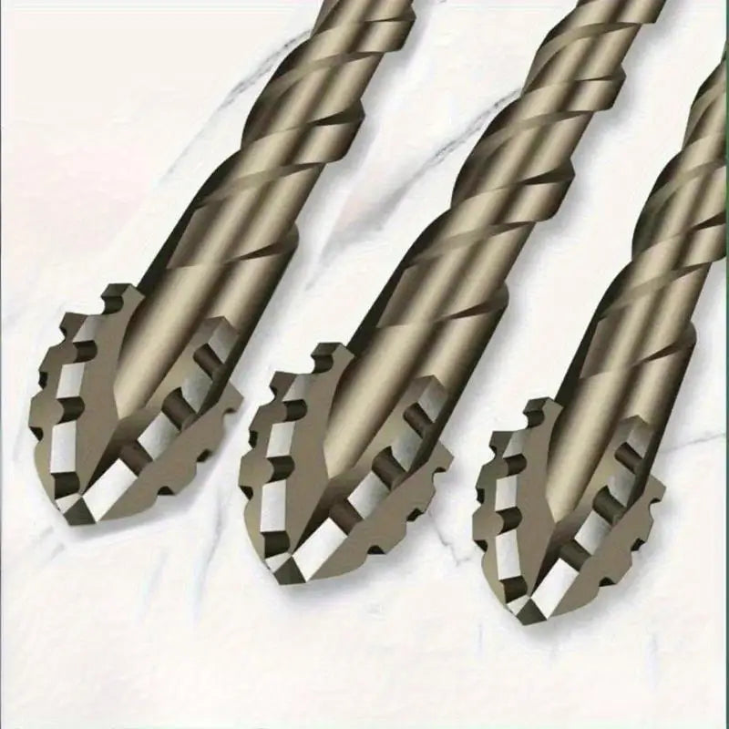 3-Piece Carbide Tipped Sawtooth Drill Bits | Hex Shank – Tile & Glass Drill Bit Set Babs