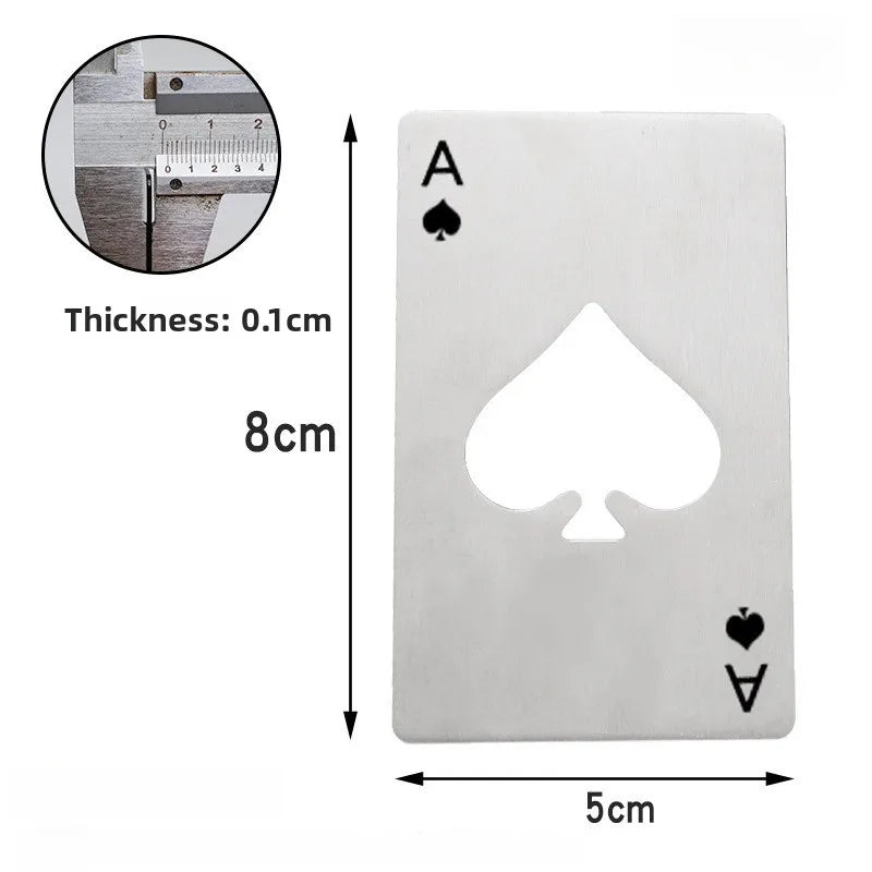 Poker-Shaped Card-Size Stainless Steel Bottle Opener | Gift Bottle Opener Babs