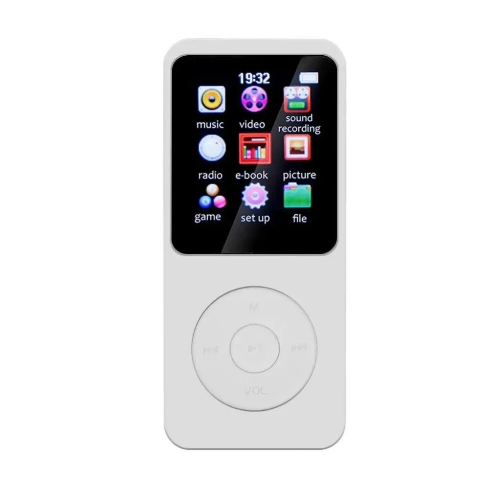 KEBIDUMEI BT 5.0 MP3 MP4 Player | Speaker, FM, E-Book, 128GB TF Portable MP3 MP4 Player Babs White