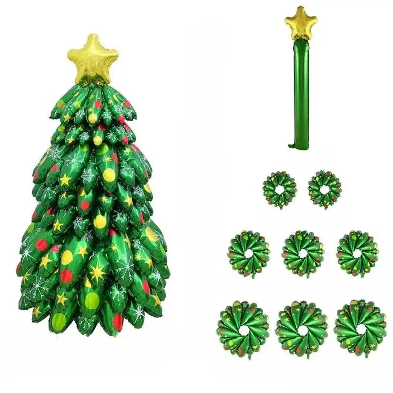 3D DIY Inflatable Christmas Tree Balloon Decoration Set Inflatable Christmas Décor Babs 1pc green