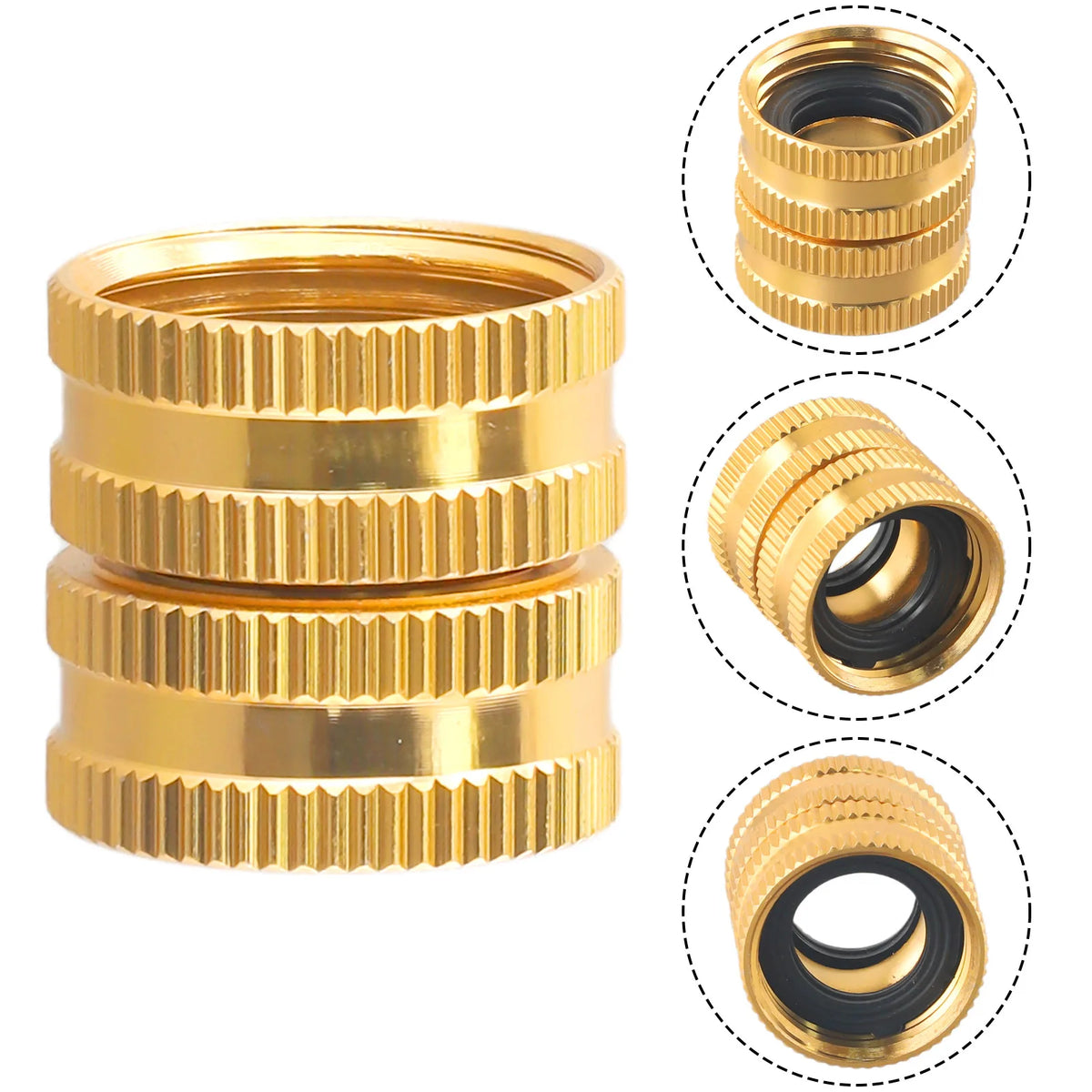 3/4" Aluminium Alloy Garden Hose Female-Female Connector Garden Hose Fitting Babs