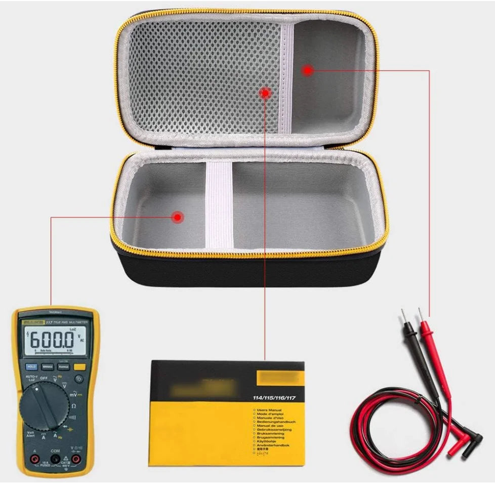 Hard EVA Carry Case Bag for Fluke Digital Multimeters Tool Storage Case Babs