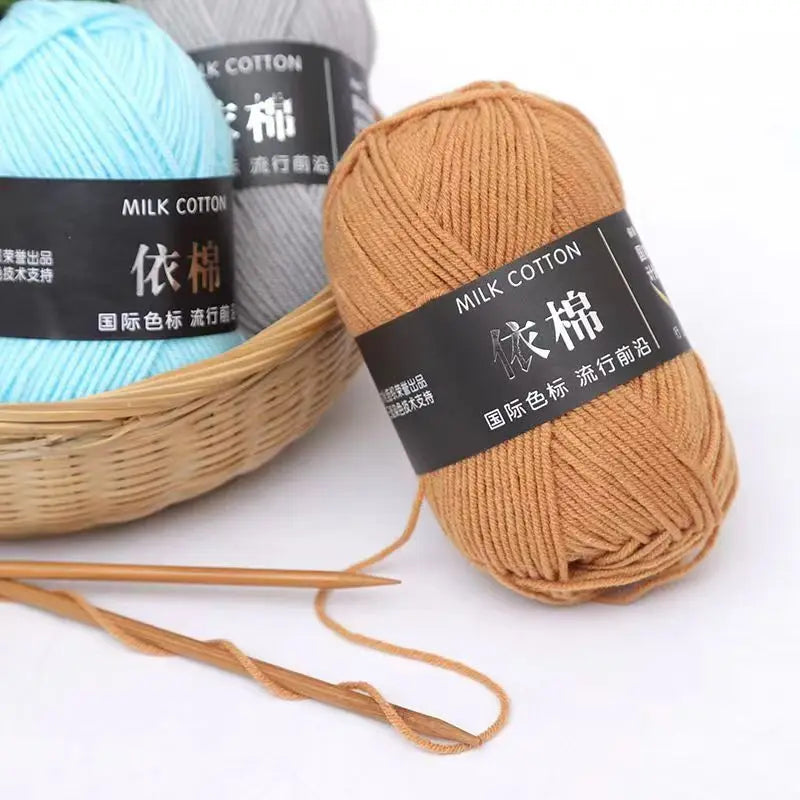 10 Balls 500g Soft Milk Cotton Yarn for Knitting & Crochet Knitting Crochet Yarn Babs