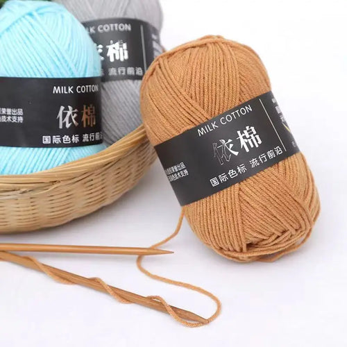10 Balls 500g Soft Milk Cotton Yarn for Knitting & Crochet Knitting Crochet Yarn Babs