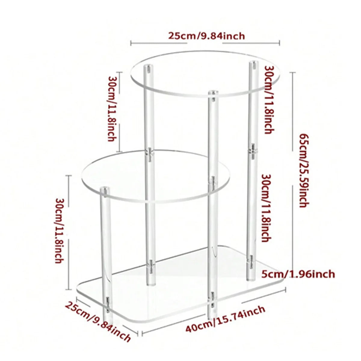 Transparent Acrylic Side Table – Modern Minimalist Design Acrylic Side Table Babs Circular Desktop
