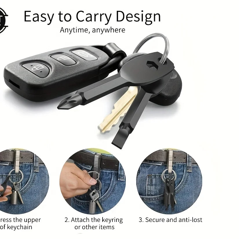 2pcs Mini Phillips Screwdriver Keyring Set – Pocket Repair Tool Mini Screwdriver Set Babs