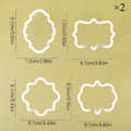 Vintage Plaque Frame Cookie Cutters – 2 Sets Fondant Molds Cookie Cutter Set Babs 2 sets