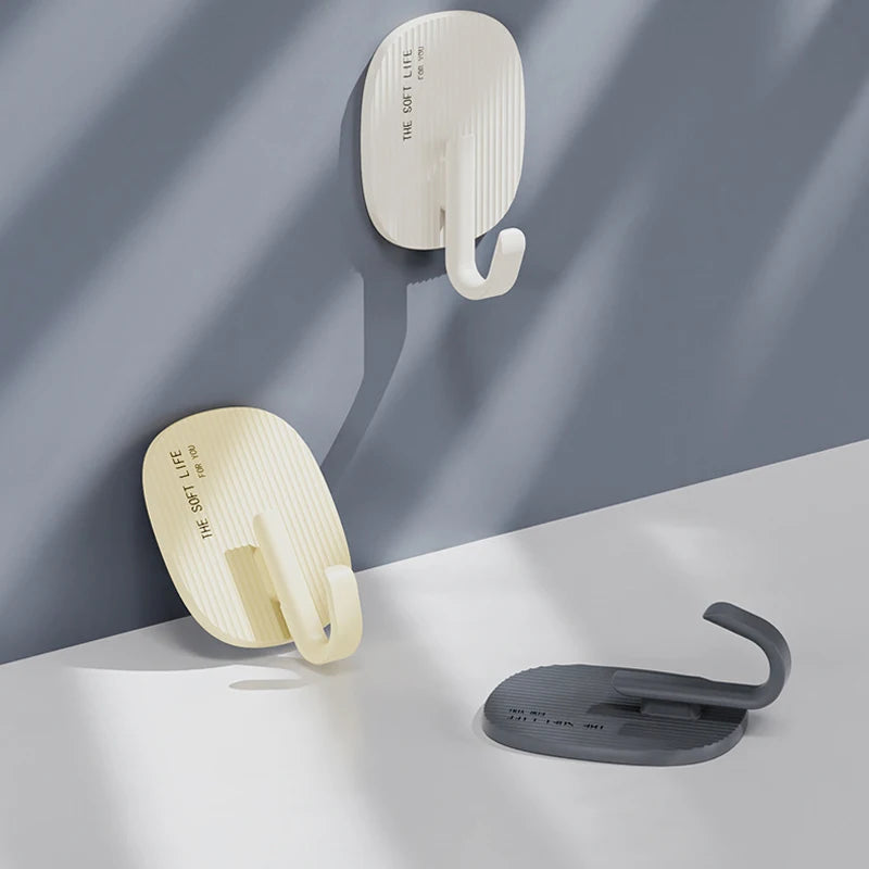 4pcs Traceless Wall Hooks – Key, Coat & Towel Hanger Set Adhesive Wall Hooks Babs