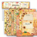 Autumn Scrapbook Paper Pad – 8pc Vintage Cardstock for DIY Scrapbook Paper Pad Babs 1pc
