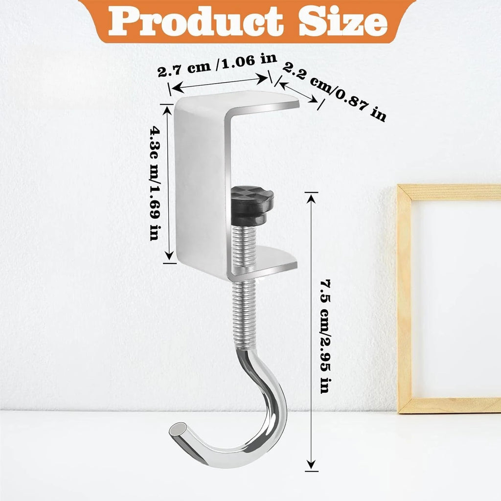 Adjustable Heavy-Duty Desk Hook – No Adhesive Clamp Organizer Desk Clamp Hook Babs
