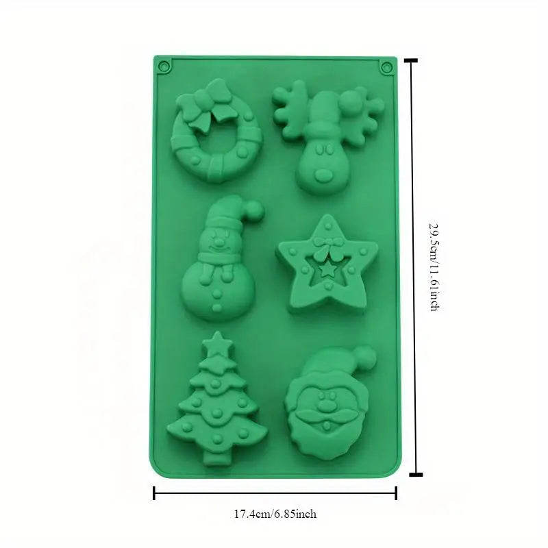 Christmas Silicone Molds – Santa, Snowman & Tree Baking Set Silicone Baking Mold Babs B