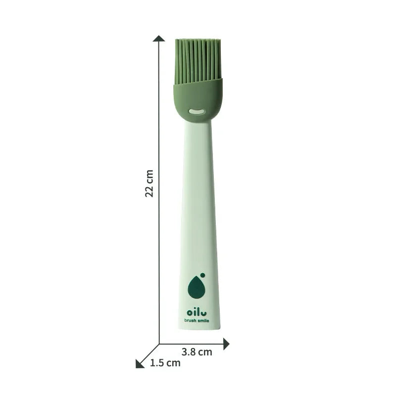 Silicone BBQ Basting Brush – Heat-Resistant Oil & Sauce Brush Silicone Basting Brush Babs green