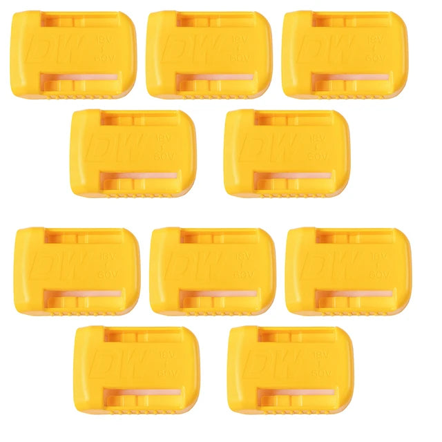 Dewalt Battery Dock Wall Storage Clip 5/10PCS – 14.4–20V Battery Dock Holder Babs 10 pcs Yellow