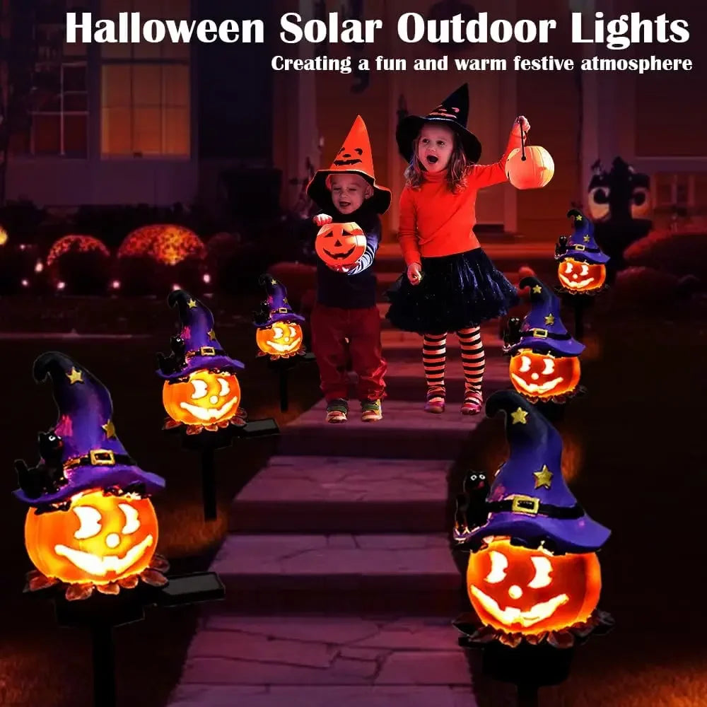 Solar Halloween Garden Stake Lights – Pumpkin Ghost Design Solar Garden Stake Light Babs