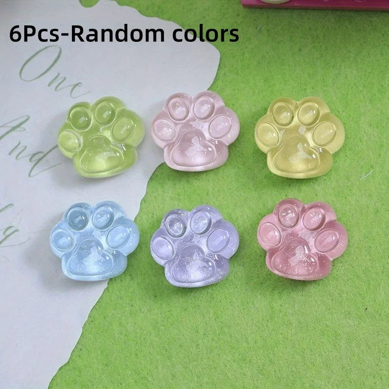 Resin Cat Paw Miniature Figurines – Fairy Garden & Dollhouse Miniature Figurines Babs 6pcs random colors