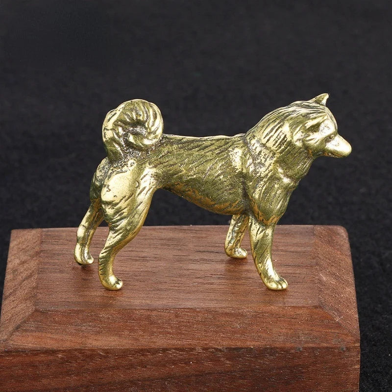 Antique Bronze Lion Tiger Leopard Statue | Vintage Copper Figurine Decorative Figurine Babs