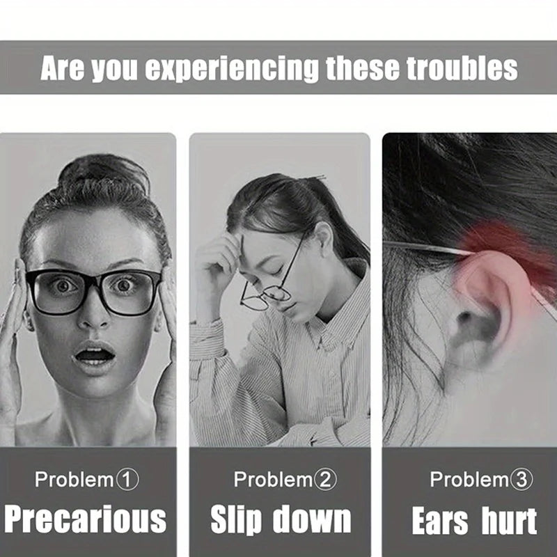 4 Pairs Soft Knit Glasses Ear Grip Covers – Anti-Slip Temple Tips Eyeglass Temple Covers Babs