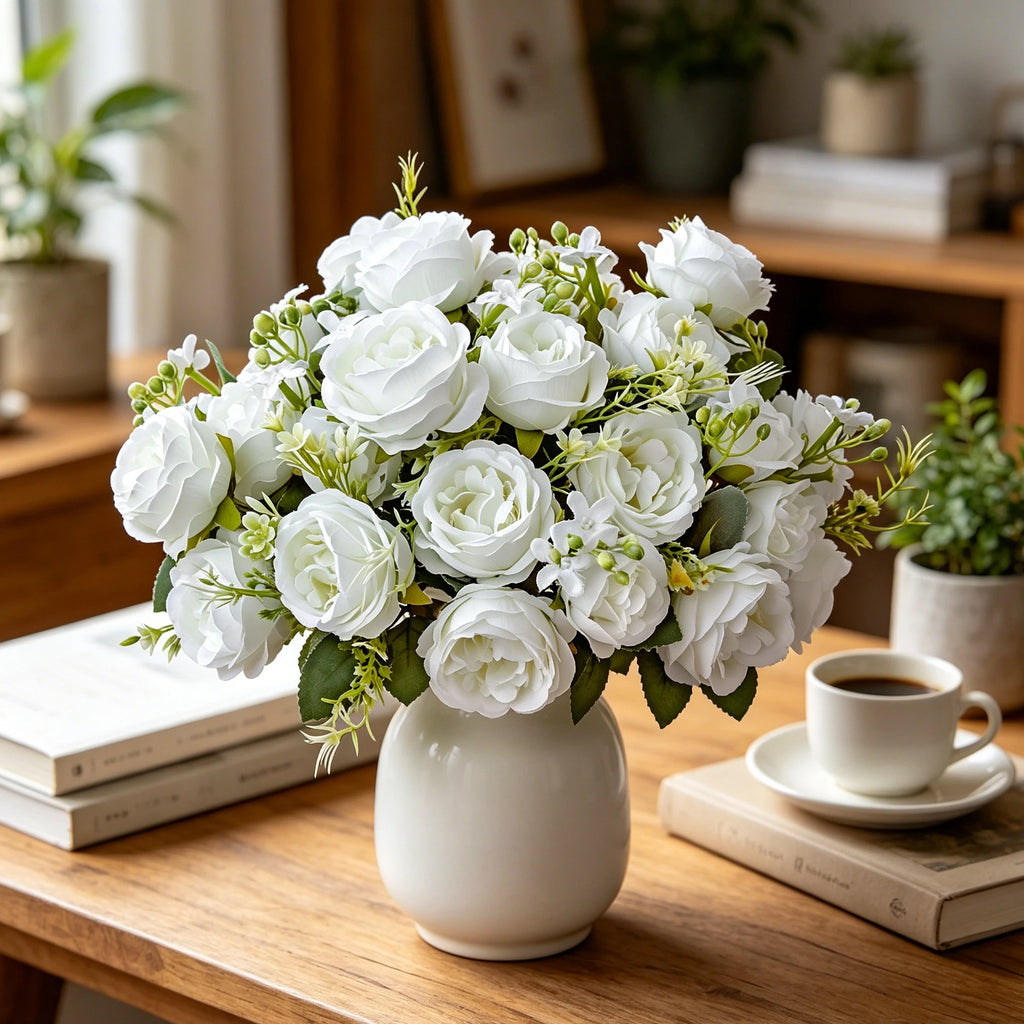 Artificial Silk Rose Bouquet for Wedding & Home Decor Artificial Flower Bouquet Babs