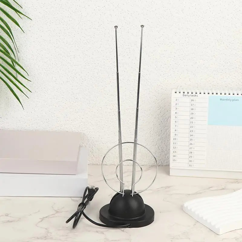 Indoor Loop Rabbit Antenna VHF UHF HDTV Analog Digital Signal Indoor TV Antenna Babs