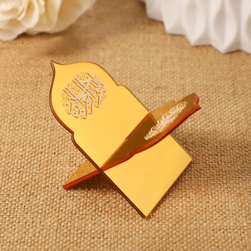 5-Piece Acrylic Date & Dessert Stand Set – Eid Ramadan Décor Decorative Dessert Stand Babs Gold 5Pcs
