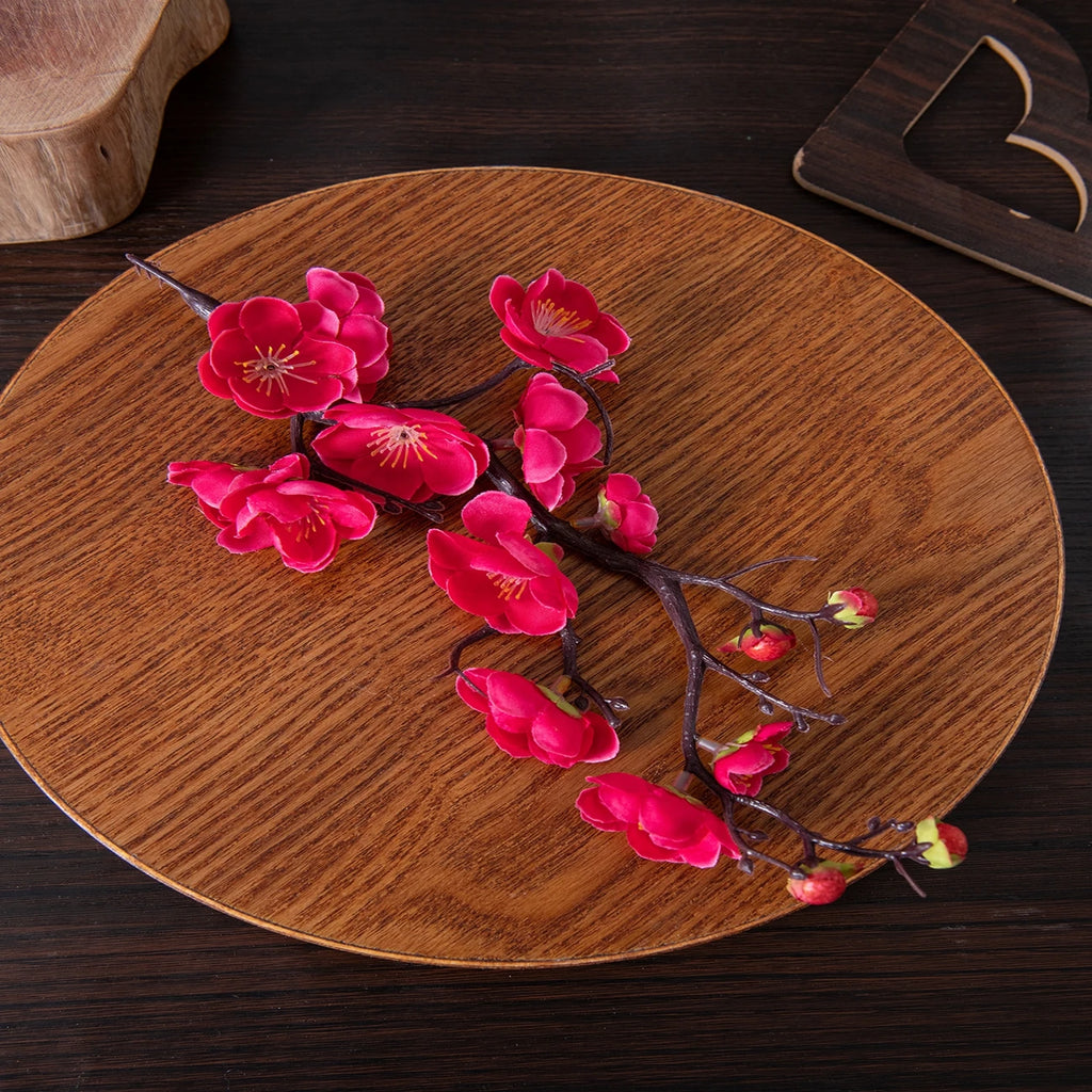 Silk Plum Blossom Peach Branch Artificial Flowers – Décor & Wedding Artificial Silk Flowers Babs