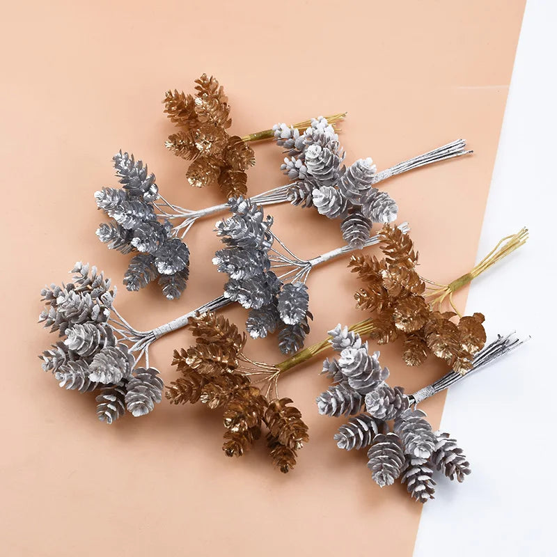 Artificial Pine Cone Branch Decor 1/3pcs – Christmas & Wedding Artificial Branch Decor Babs