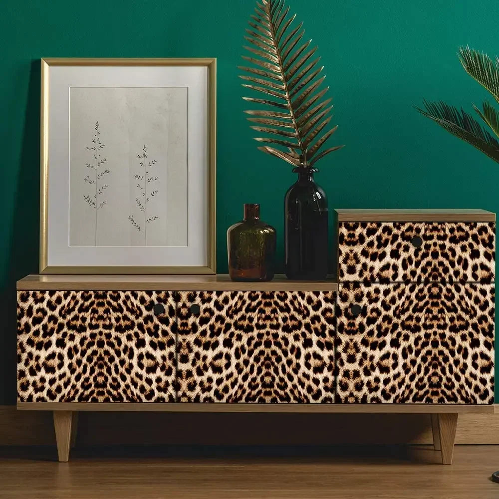 Leopard Print Peel & Stick Wallpaper – Waterproof Vinyl Peel & Stick Wallpaper Babs
