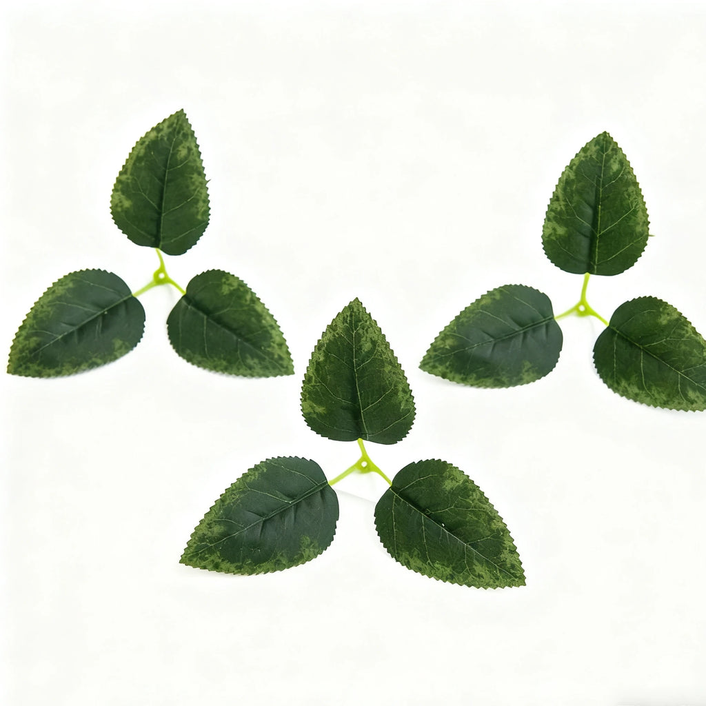 50/100 PCS Silk Artificial Rose Leaves – DIY Wedding & Home Decor Artificial Silk Leaves Babs Olive 100 PCS
