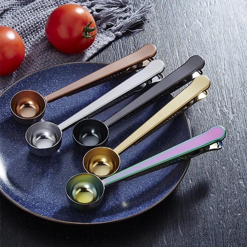 Stainless Steel Coffee Measuring Spoon with Clip | Barista Scoop Coffee Measuring Spoon Babs