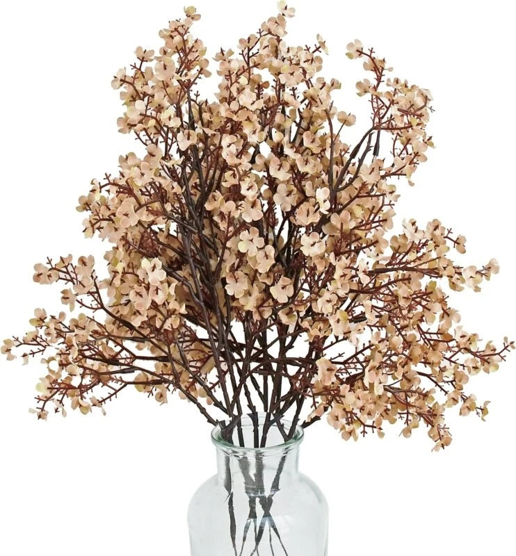 White Artificial Cherry Blossom & Gypsophila Silk Flowers Artificial Silk Flowers Babs Brown