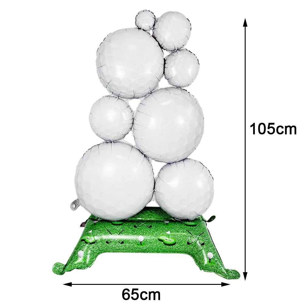 Giant 1M Self-Standing Sports Ball Foil Balloons | 1-2 Pack Party Foil Balloon Babs 1pc golf As pictures show