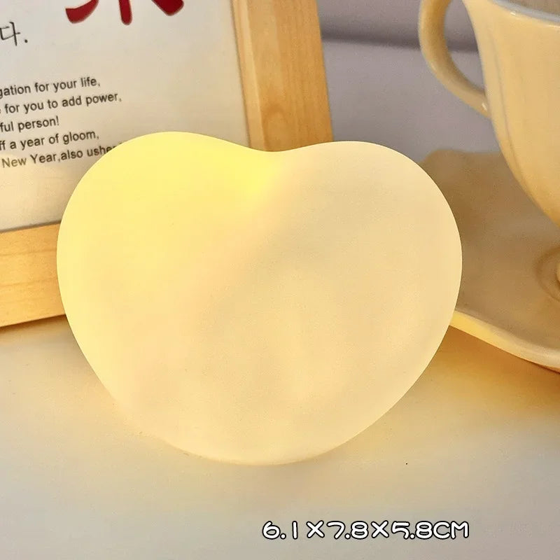 Love Heart Night Light – Soft Glow Bedside Atmosphere Lamp Atmosphere Night Light Babs