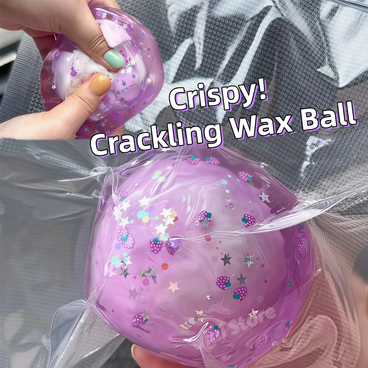 Crispy Squishy Ball – ASMR Cracking Wax Fidget Toy for Adults ASMR Fidget Toy Babs