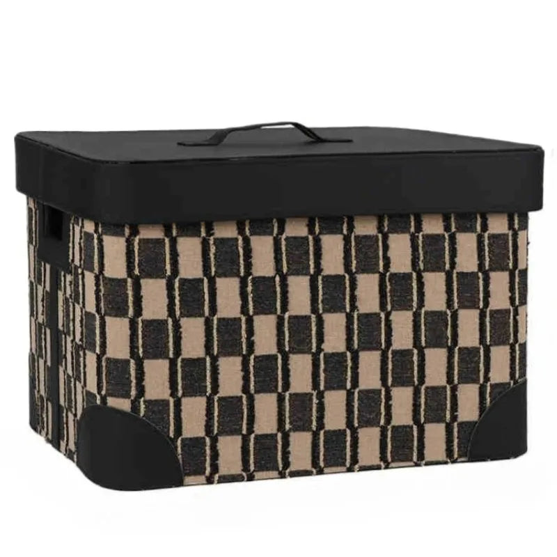 Large Leather Storage Box with Lid – Retro Luxury Organizer Leather Storage Box Babs