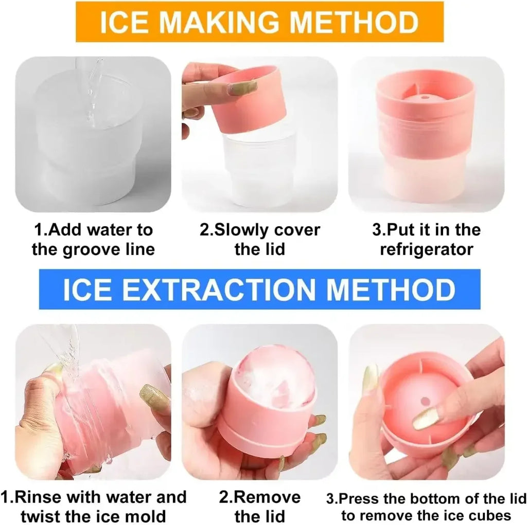 Round Ice Ball Mold – Slow-Melting Sphere Ice Cube Maker Ice Ball Mold Babs