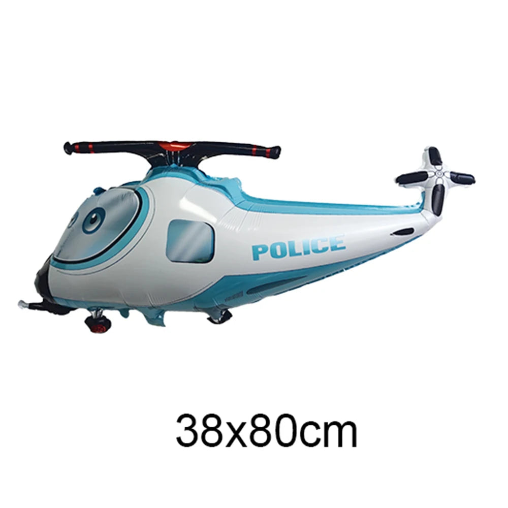 4D Helicopter Foil Balloon – Birthday Party Decoration Foil Party Balloon Babs Deep Sapphire As pictures show