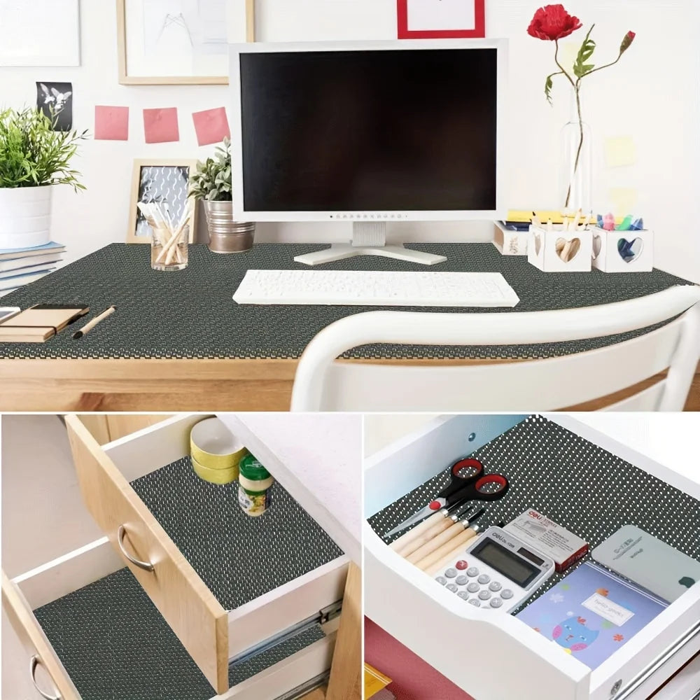 PVC Non-Slip Drawer Liner Mat | Waterproof Grip Pad for Cabinets Drawer Liner Mat Babs