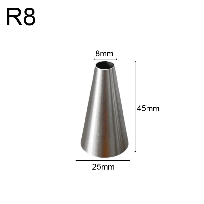 Large Stainless Steel Pastry Nozzles – Flower Decorating Tips Pastry Decorating Tips Babs R8