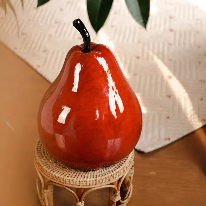 Ceramic Pear Ornament – Luxury Miniature Sculpture Home Decor Ceramic Sculpture Ornament Babs