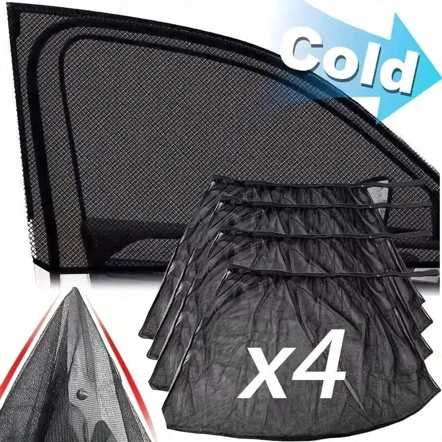 Car Window Sunshade Mesh Curtain – UV Block & Mosquito Net Car Window Sunshade Babs 4pcs