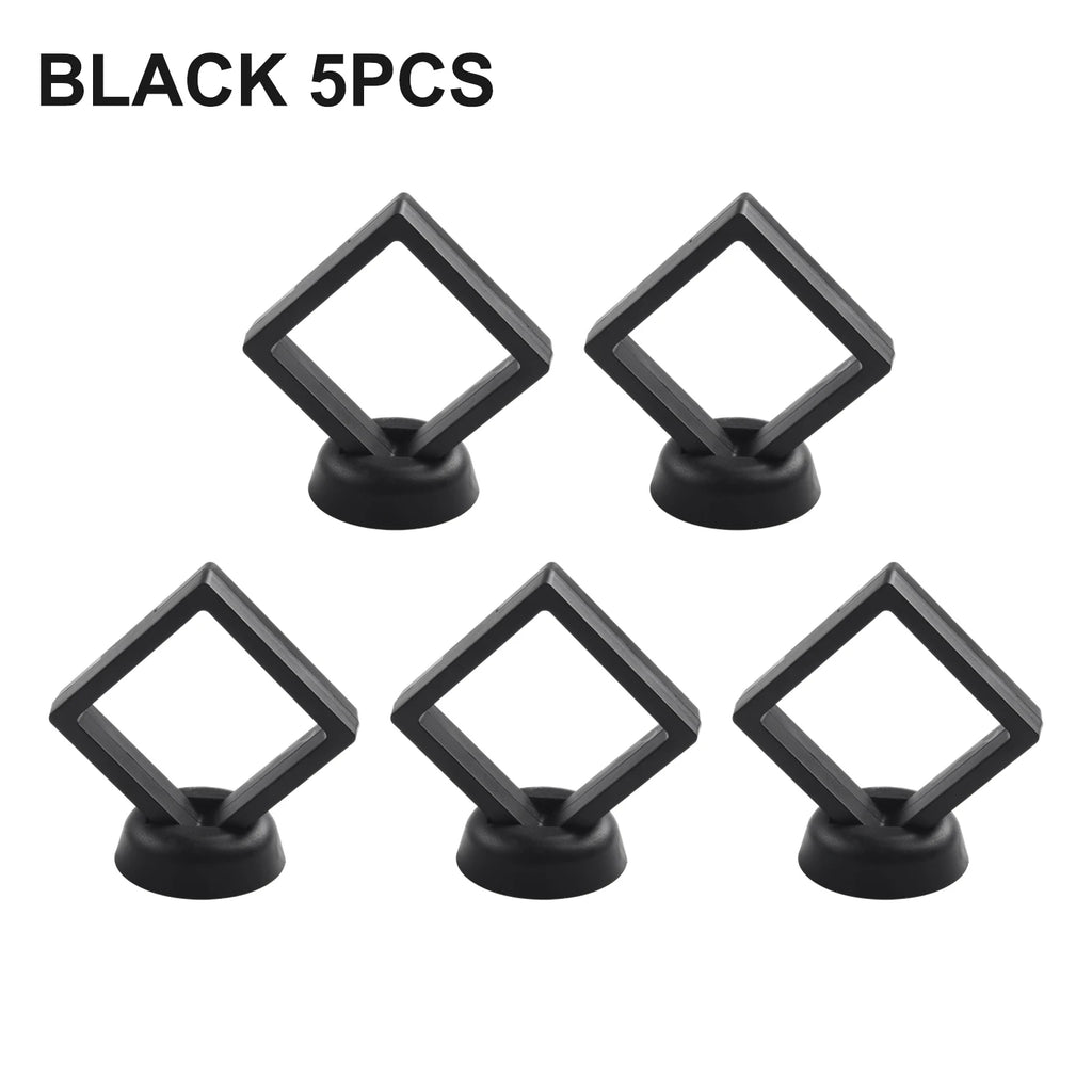 3D Floating Display Case for Jewelry, Coins & Collectibles Floating Display Case Babs Black 5PCS