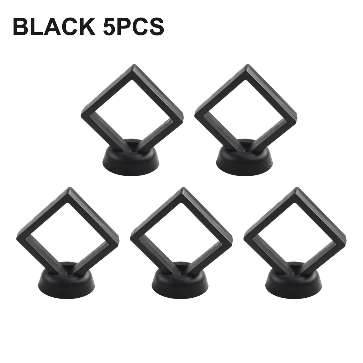 3D Floating Display Case for Jewelry, Coins & Collectibles Floating Display Case Babs Black 5PCS