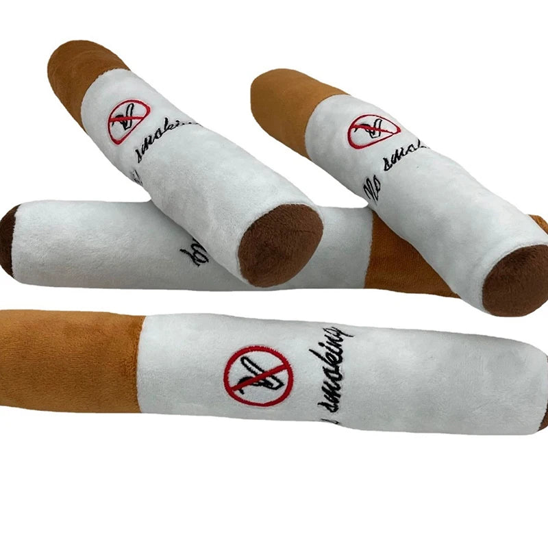 Plush Cigarette Squeaky Pet Toy – Cats & Dogs Chew Toy Squeaky Pet Toy Babs