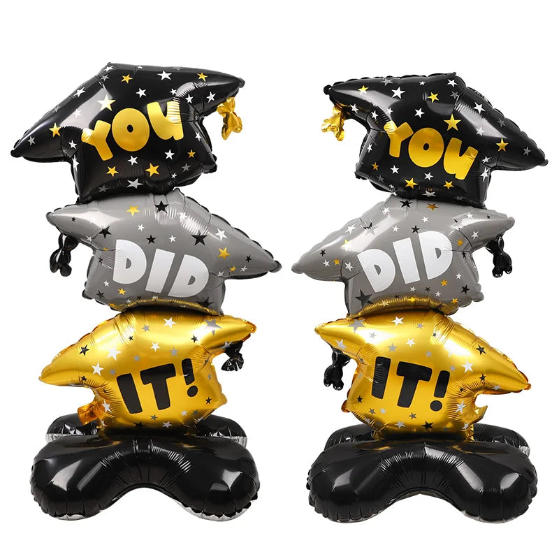 2026 Graduation Standing Foil Balloons – Cap & You Did It Graduation Foil Balloons Babs 2Pcs Other