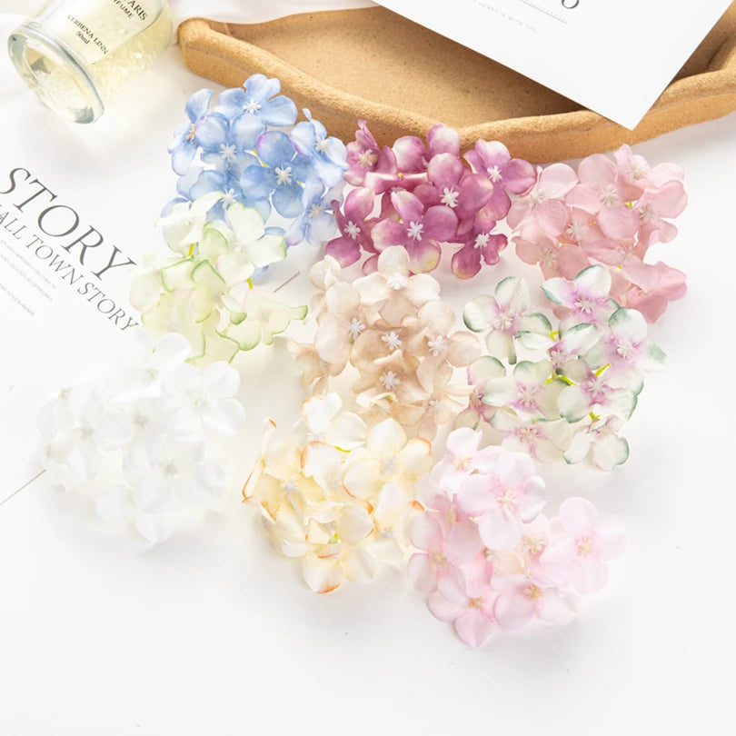 Silk Hydrangea Artificial Flowers 50/100pcs – Wedding & Decor Artificial Silk Flowers Babs